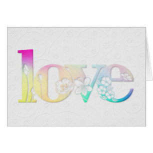 Wedding Love Flower Font Cards