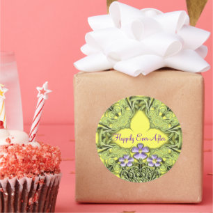 Wedding Love Happily Ever After Classic Round Sticker