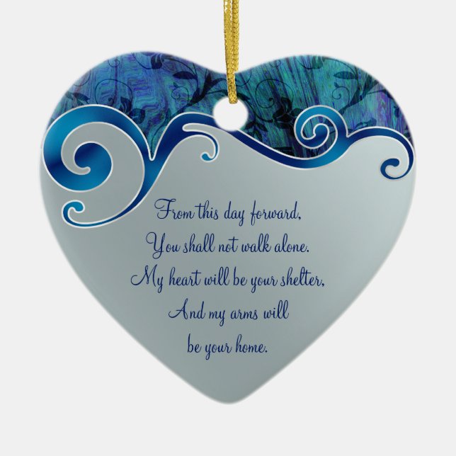 Wedding Love Heart Favor Ornament (Front)