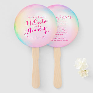 Wedding love is in the air bubble art program hand fan