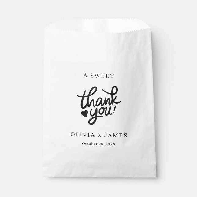Wedding Love is Sweet Bridal Shower Favor Gifts Favor Bag (Front)