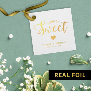 Wedding Love is Sweet Foil Favor Tags