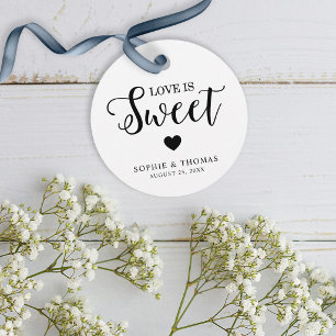 Wedding Love is Sweet Round Favor Tags