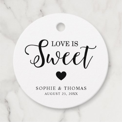 Wedding Love is Sweet Round Favor Tags