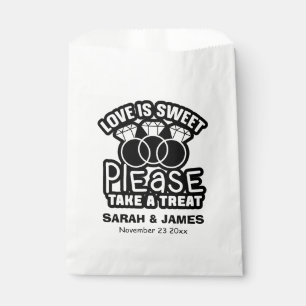 Wedding Love Is Sweet theme Favor Bag