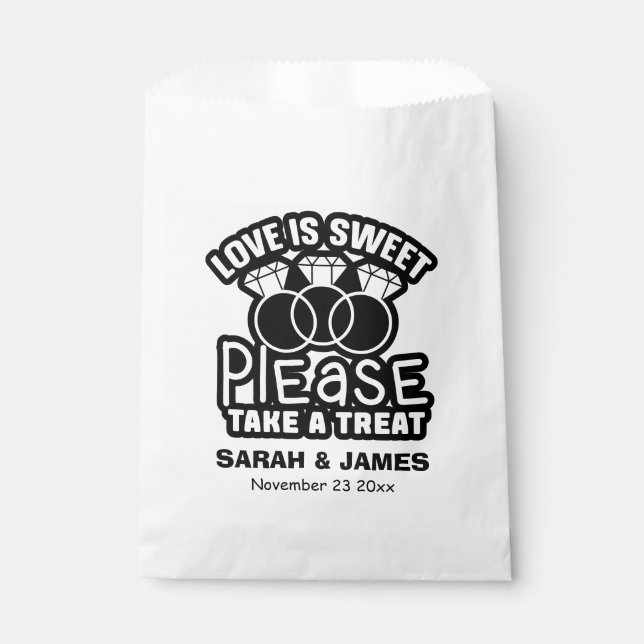 Wedding Love Is Sweet theme Favor Bag (Front)