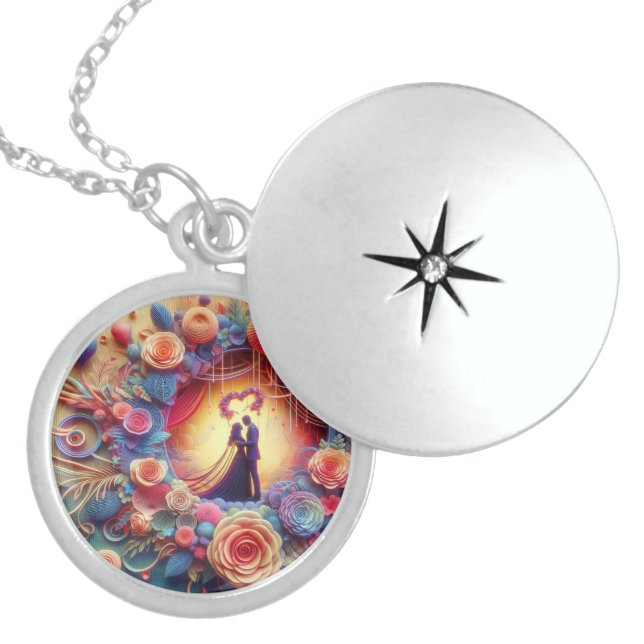 Wedding Love Locket Necklace (Front)