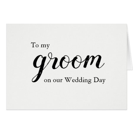 Wedding Love Message To Groom Card