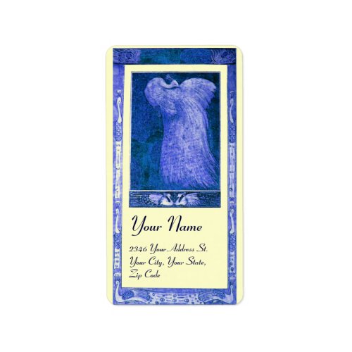 WEDDING LOVE PEACOCK  blue cream Label