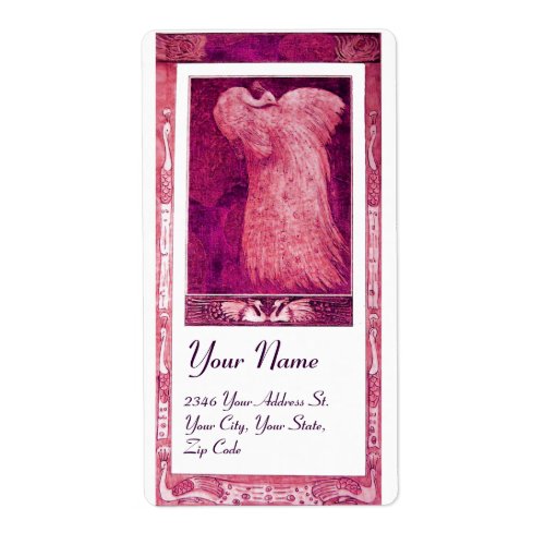 WEDDING LOVE PEACOCK pink red violet white Label
