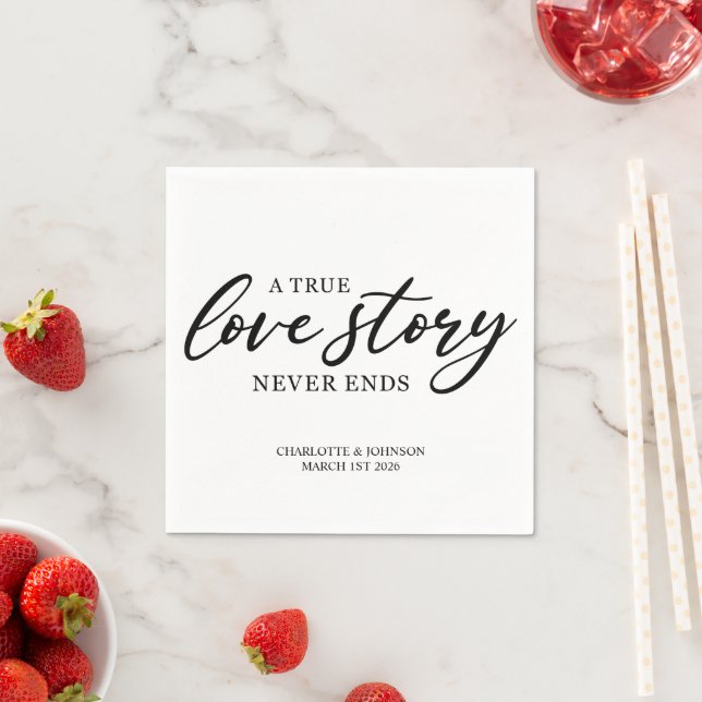 Wedding Love Quote Napkins (Insitu)