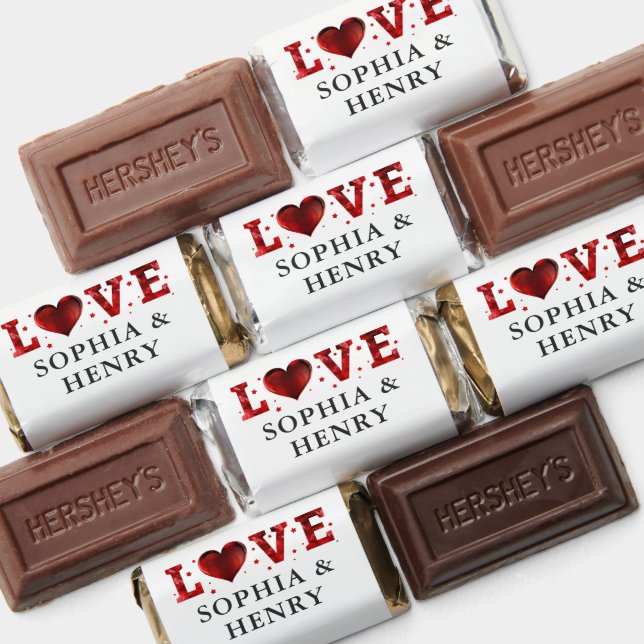 Wedding Love Red Heart Elegant Thank You Favor (Assorted)
