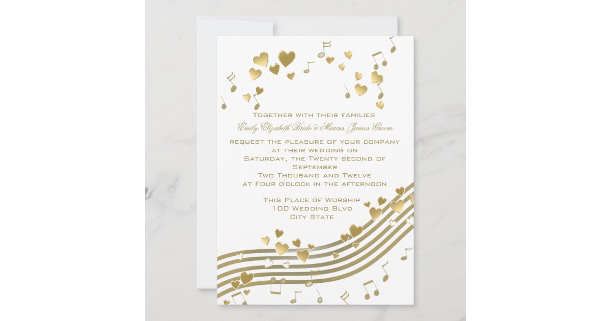 Wedding Love Song Invitation | Zazzle