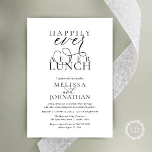 Wedding Lunch Invites, Elegant Happily Ever After Invitation