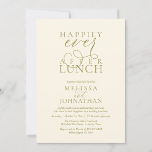 Wedding Lunch Invites, Elegant Happily Ever After Invitation