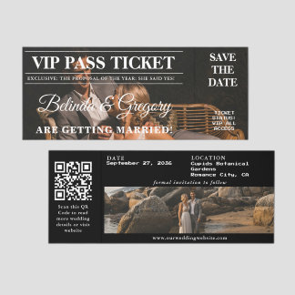Wedding Magazine VIP Access Ticket Save the Date