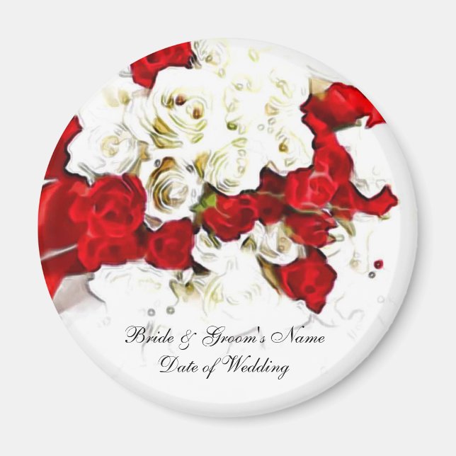 Wedding Magnet Favor's Template (Front)