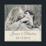Wedding magnet with your photo<br><div class="desc">Magnet Template,  change the photo and the text according to your needs.</div>