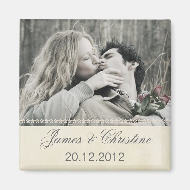 Wedding magnet with your photo (Front)