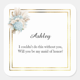 Wedding Maid of Honor Gift Stickers