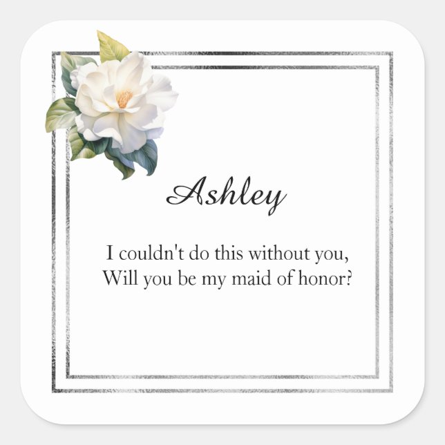 Wedding Maid of Honor Gift Stickers (Front)