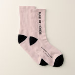 Wedding Maid of Honor Personalized Blush Pink Socks<br><div class="desc">A fun personalized wedding favor gift for your maid of honor. You can personalize these souvenir keepsake blush pink socks with your first names and wedding date.</div>