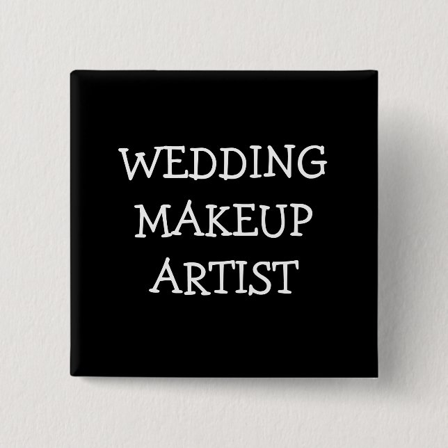 Wedding Makeup Artist Button (Front)