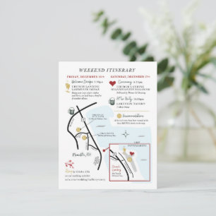 Wedding Map Enclosure Card - Custom Design JULIA