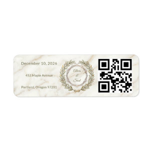 Wedding Marble and Laurel / Boda Mármol y Laurel Label