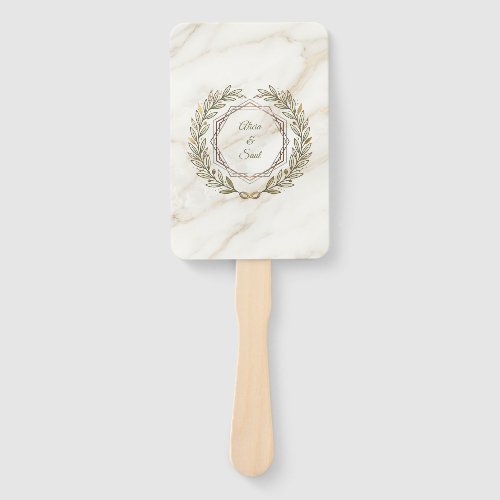 Wedding Marble and Laurel Hand Fan