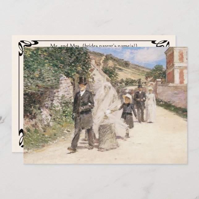 Wedding March by Robinson, Impressionism Wedding Invitation (Front/Back)