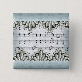 Wedding March With Lace Pinback Button by missprinteditions at Zazzle
