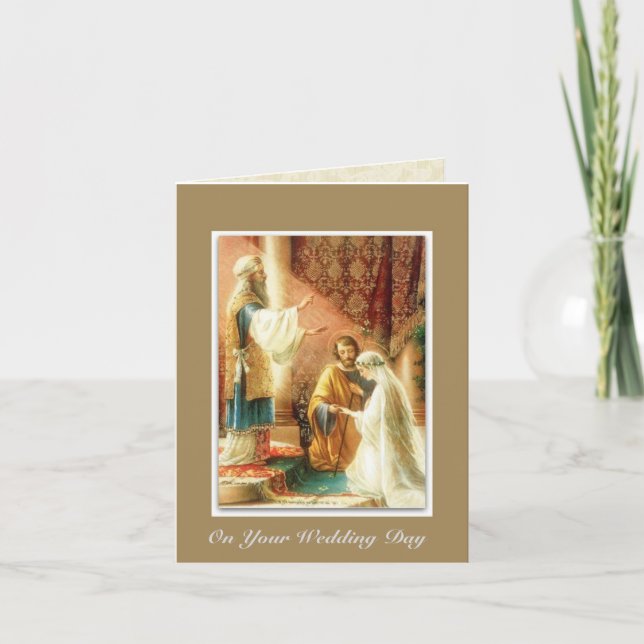 Wedding Marriage Bride Groom Mary Joseph Card (Front)