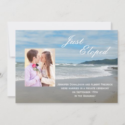 Wedding Marriage Elopement Announcement Invitation
