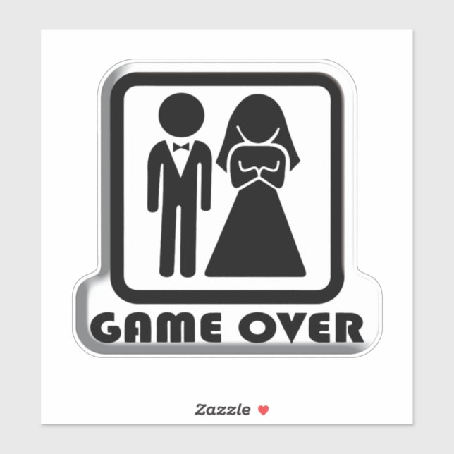 Wedding Marriage - Game Over Sticker (Sheet)