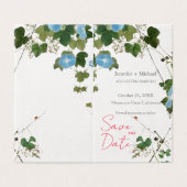Wedding Marriage Minimalist Calligraphy Floral  (Outside Unfolded)