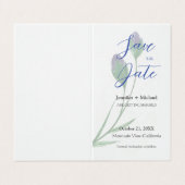 Wedding Marriage Minimalist Calligraphy Floral (Outside Unfolded)