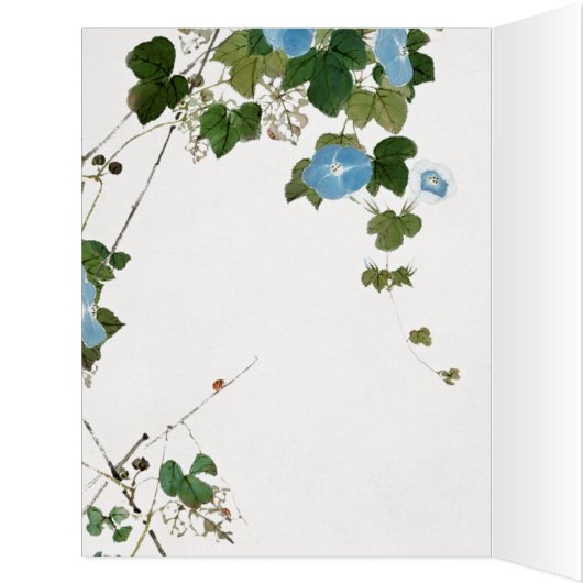 Wedding Marriage Minimalist Calligraphy Floral  (Inside (Left))