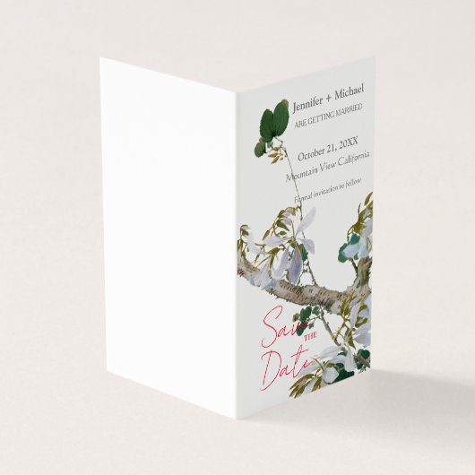 Wedding Marriage Minimalist Calligraphy Floral (Outside)