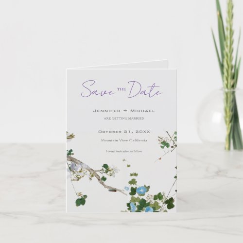 Wedding Marriage Minimalist Calligraphy Floral  Announcement