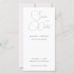 Wedding Marriage Minimalist Calligraphy Save The Date