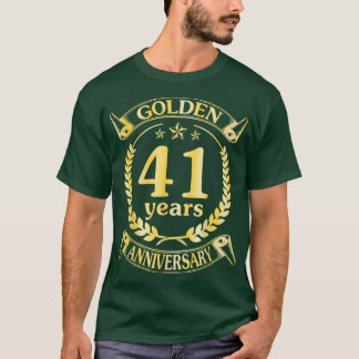 Wedding Married Golden 41 Years Anniversary For Hu T-Shirt