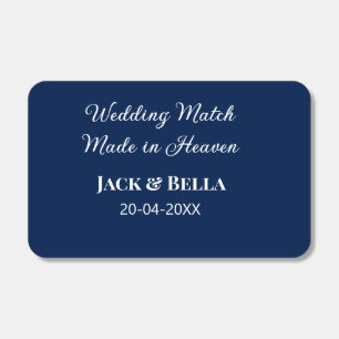 Wedding Match made in heaven wedding favours blue 
