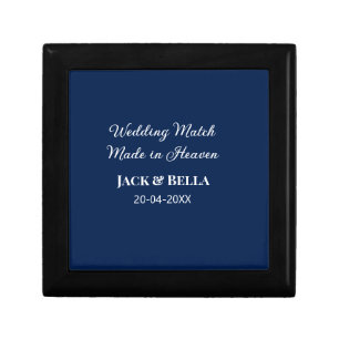 Wedding Match made in heaven wedding favours blue  Gift Box