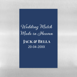 Wedding Match made in heaven wedding favours blue Magnetic Dry Erase Sheet