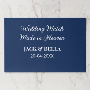 Wedding Match made in heaven wedding favours blue Paper Pad