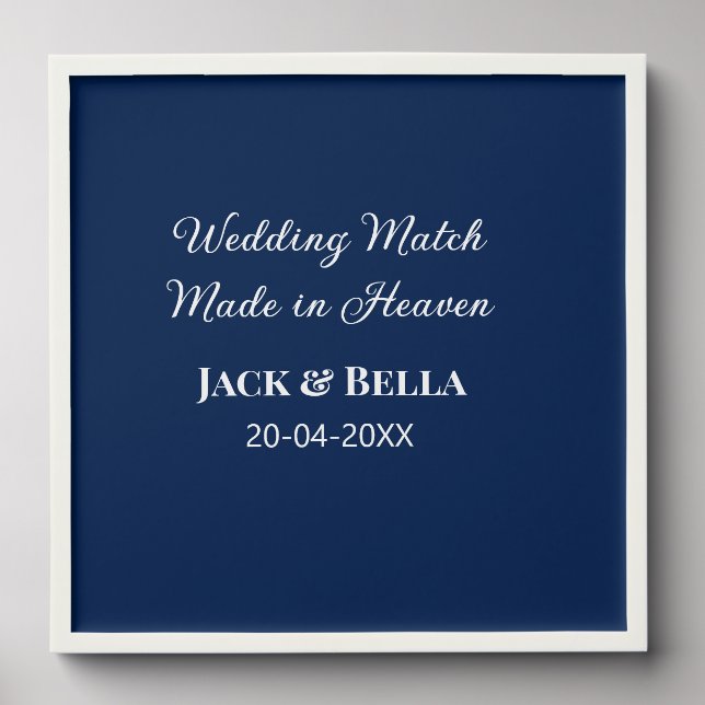 Wedding Match made in heaven wedding favours blue  Peel And Stick Photo Tile (Front Set)