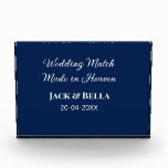 Wedding Match made in heaven wedding favours blue Photo Block<br><div class="desc">design</div>