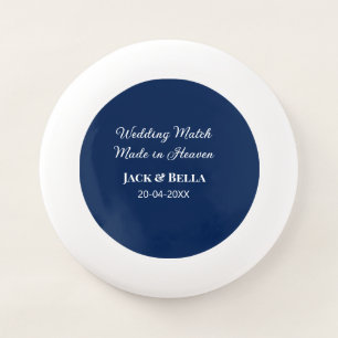Wedding Match made in heaven wedding favours blue Wham-O Frisbee