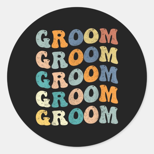 Wedding Matching Gifts Matching Getting Ready Brid Classic Round Sticker (Front)